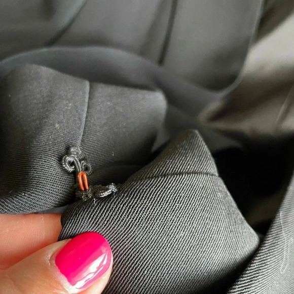 Theory black wool blend collarless Medora Hydric blazer - Picture 11 of 11